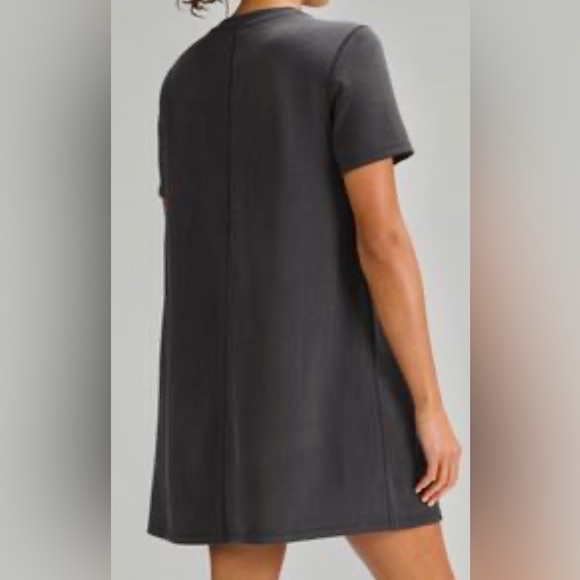 New Lululemon grey Softstreme short sleeve t-shirt relaxed mini dress A-line 0 - Picture 3 of 10